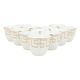 Al Saif Gallery porcelain Arabic coffee cups set, gilded lines, 12 pieces - white product image 1