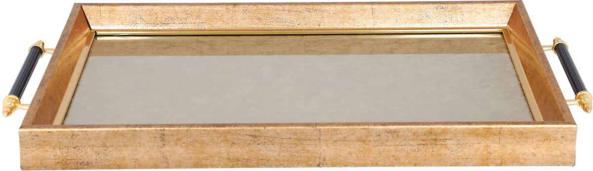 Tofaria Alsaif Gallery glass, 30 x 47 cm, rectangle, golden pattern, handle - gold product image
