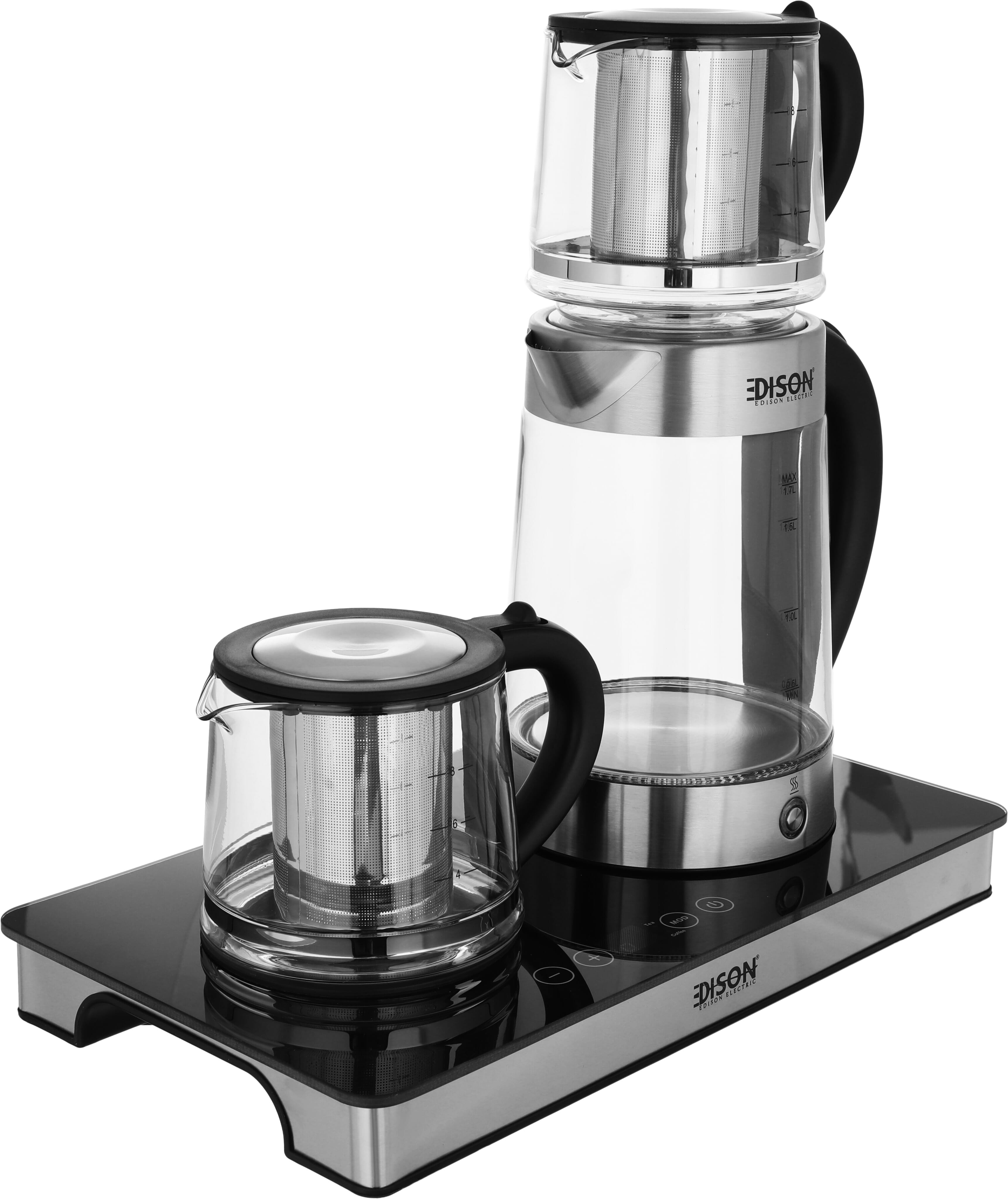 Edison WK-0815GT Electric Kettle Set WK-0815GT Glass , 0.8 L, 2200 Watt - Black product image 3