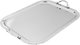 Alsaif Plus Steel Serving Treys Set with engraved edges, 3 pieces, rectangular - silver product image 2