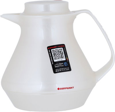 Rotpont thermos, 1 liter, glass inner container, plastic outer shell - white product image 2