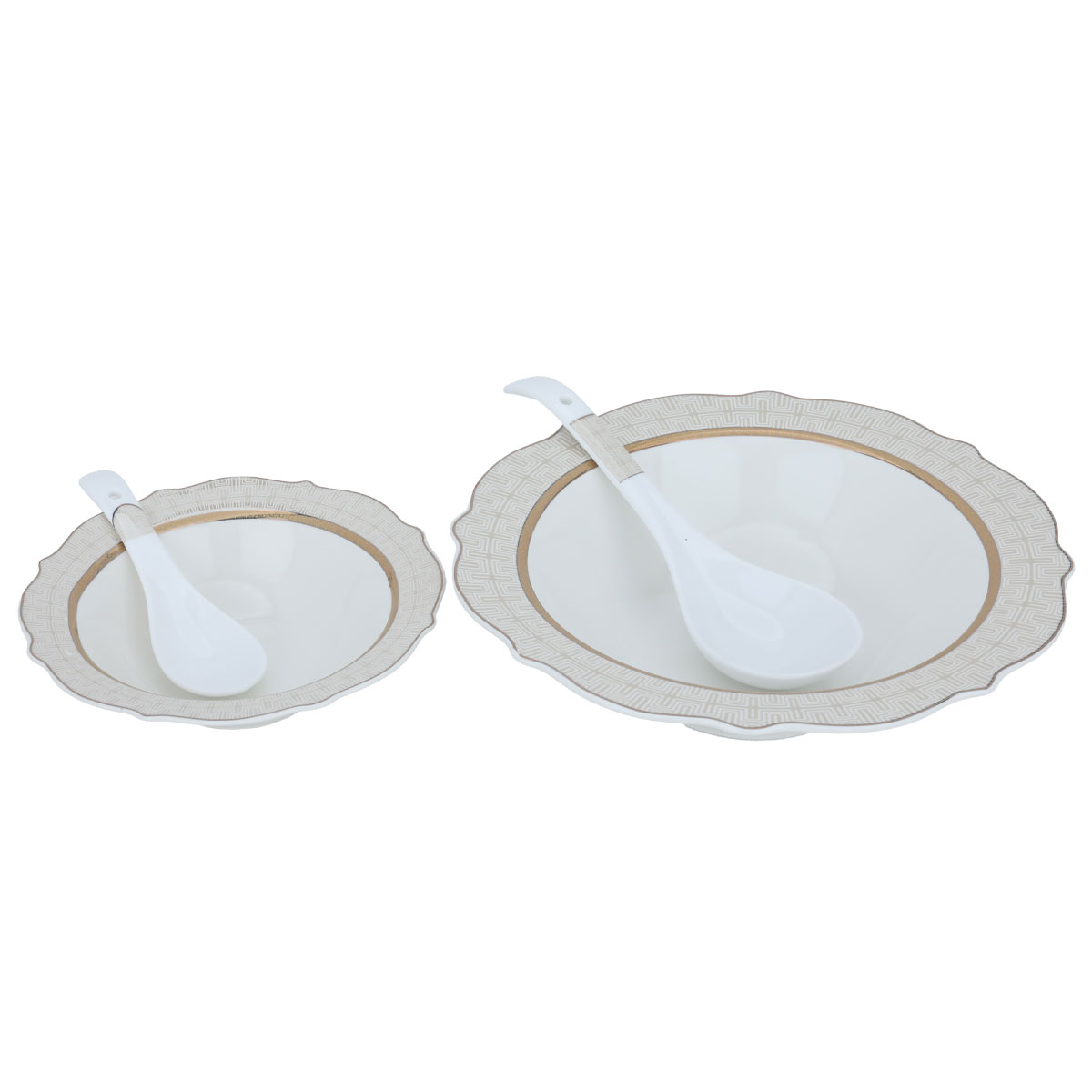 طقم سفرة بورسلان السيف غاليري، 65 قطعة - ابيض product image 6