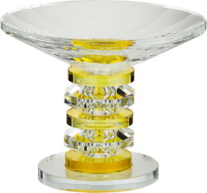 Al Saif Gallery Glass Serving Stand, Base, 15X15X12 Cm - Clear Yellow product image