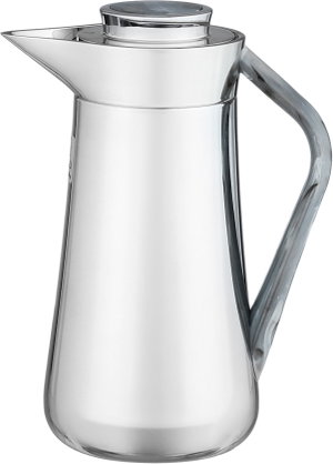 Al-Saif Gallery  Al-Huda Stainless Steel Thermos, 0.7 Liter, Gray Marble Handle, Self-Service, Push-Button - Silver product image 2