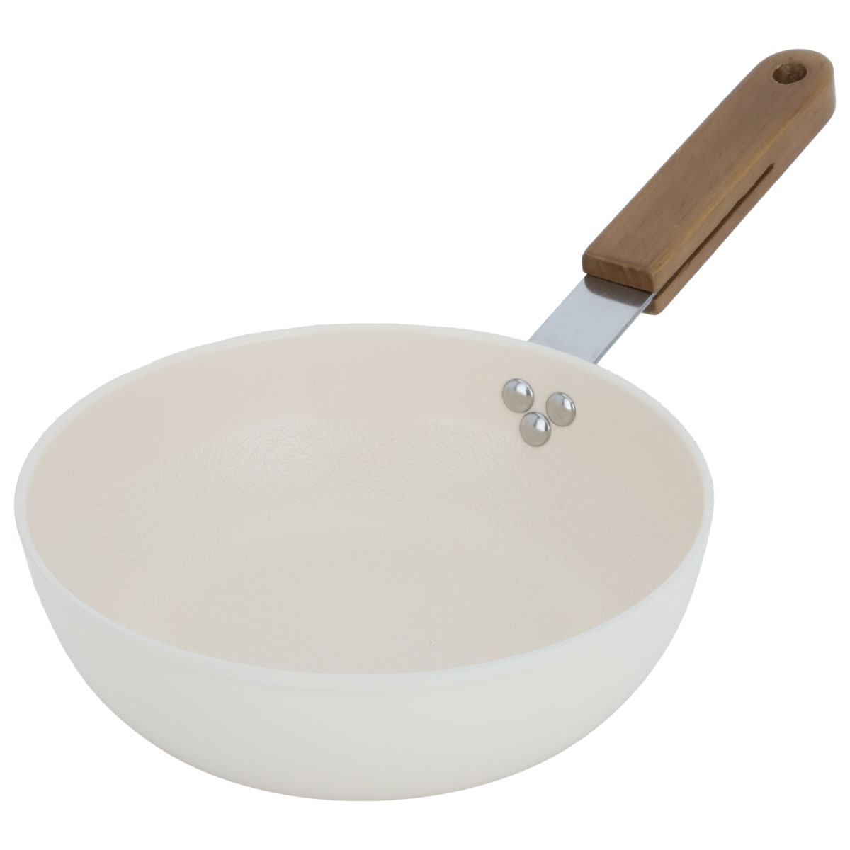 Tornado Ceramic Frying Pan, 20 cm, Wooden Handle, Deep - Beige product image