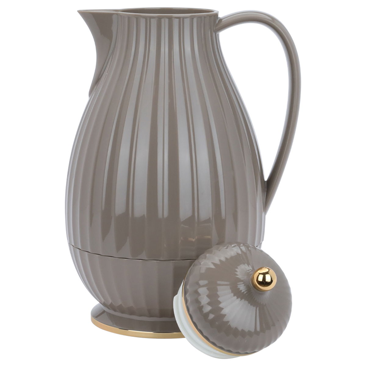 Elegance Savannah Thermos, 0.6 litres, glass inner container, plastic outer shell - light gray product image 3
