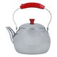 Teapot with red steel handle, HASCEVHER, 2 Liter - Silver product image 1