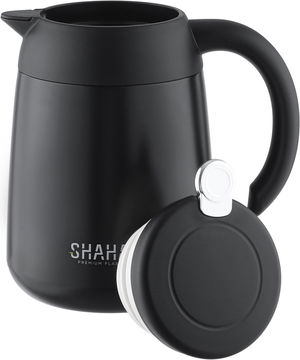 ترمس شاها، 1 لتر، الخامة الداخلية استيل، ضغاط - اسود product image 4