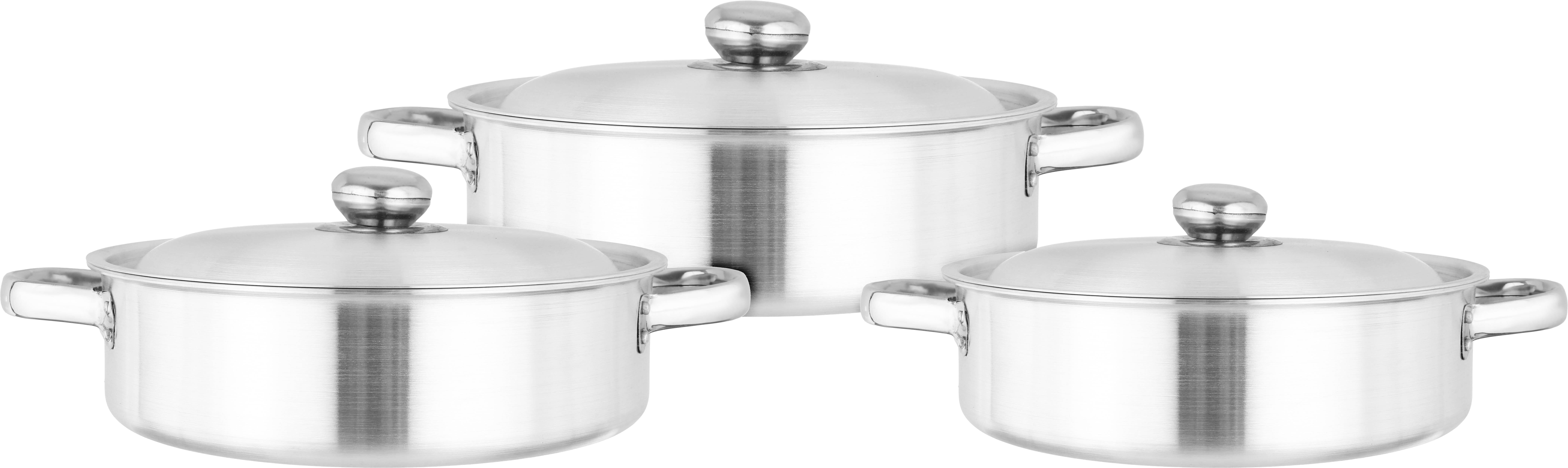 Al Saif Gallery Aluminum Cookware Set, 6 Pieces - Silver product image