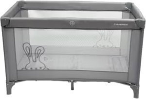 سرير اطفال فان مومنت، 125×65 سم، قابلة للطي - رمادي product image