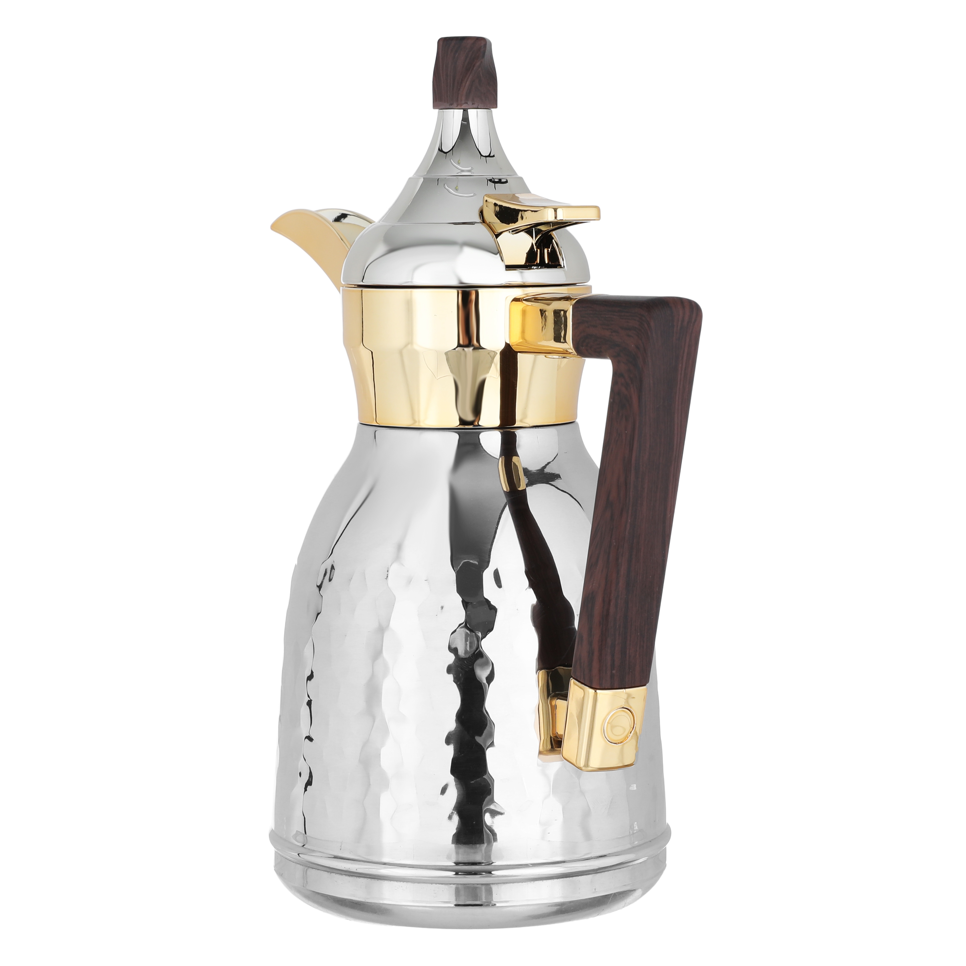 دلة نواف استيل السيف غاليري، 0.35 لتر، يد خشبي - فضي ذهبي product image 2