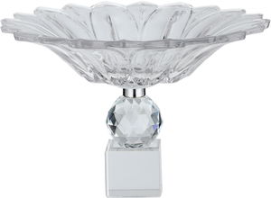 صحن تقديم حلا السيف غاليري، 23x23x16 سم، قاعدة شفاف، منقوش - شفاف product image 2