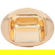 Noa Steel Al Saif Gallery Plate, Round - Gold product image 1