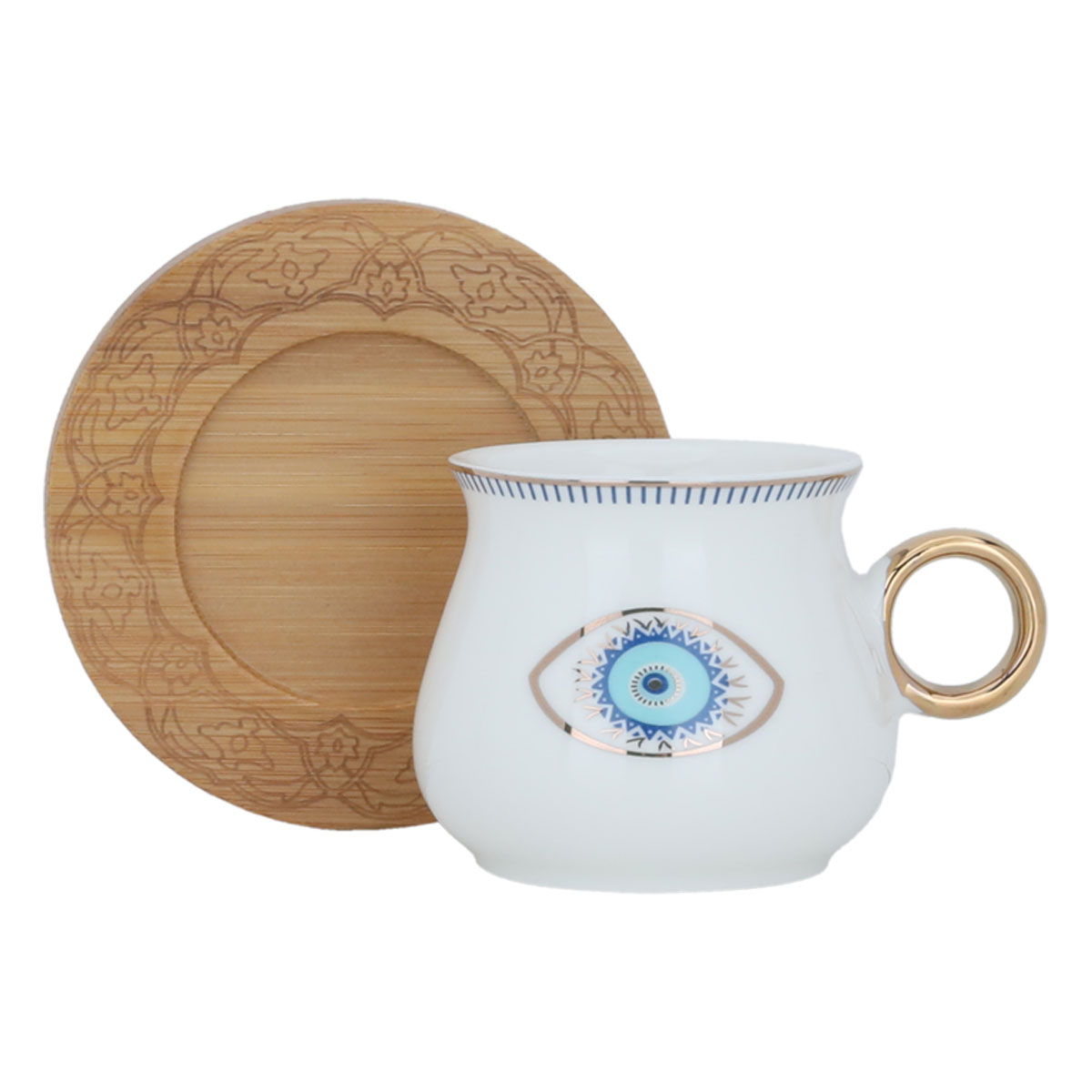 Al Saif Gallery Arabic coffee cups set, thermal glass, 80 ml, 6 pieces - Clear product image