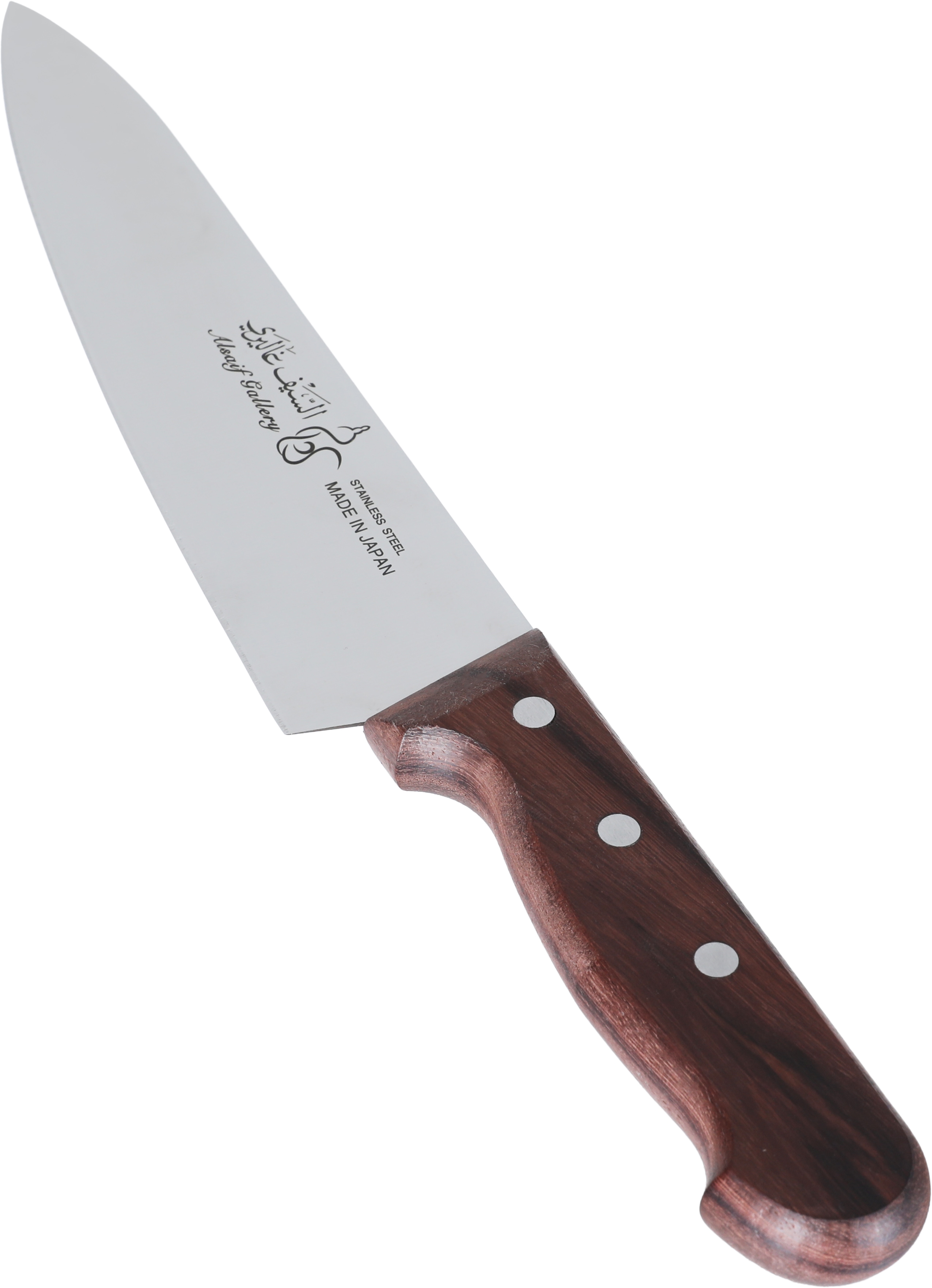 سكين مطبخ أستيل السيف غاليري، مقاس 8، بيد خشبي - فضي product image
