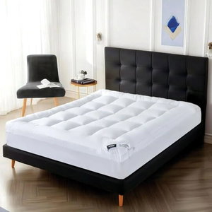 لباد سرير الأحلام مزدوج مايكروفايبر الحبيب، سماكة 5 سم، حواف مطاط، 200×200 سم - ابيض product image