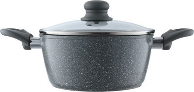 Rocky Granite Cookware Set with Glass Lid, 9 Pieces - Grey product image 2