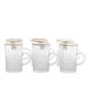 طقم بيالات شاي زجاج السيف غاليري، 6 قطع - شفاف product image 1