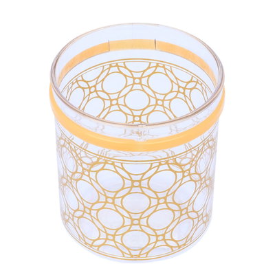 علبة بلاستيك السيف غاليري، 950مل، منقوش ذهبي - شفاف product image 4