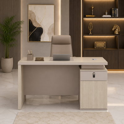 مكتب إداري مودرن خشب MDF، 140x70x75 سم - خشبي فاتح product image 3