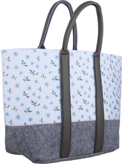 Al Saif Gallery fabric thermos bag, 35x20x35 cm, floral pattern - Grey white product image 3