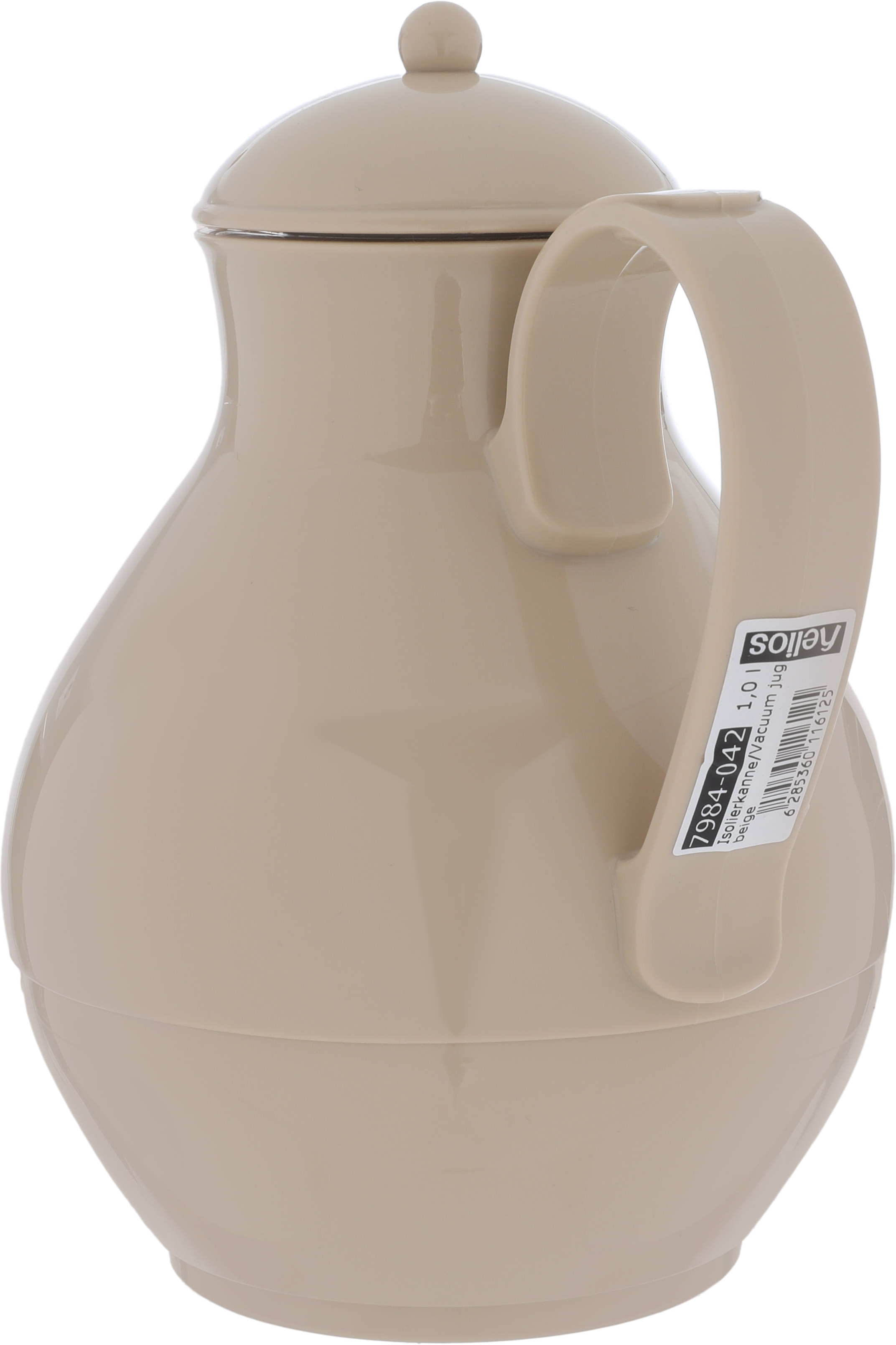 Helios thermos, 1 liter, thermal glass inner container, plastic outer shell - beige product image 2