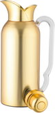 Al Saif Gallery TuwaiqThermos Set, 2 Pieces, 0.7/1 Liter, Glass Inner Material, Transparent Handle, Press Lid - Gold product image 6