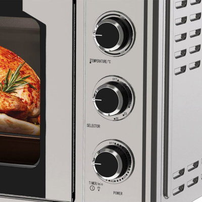 فرن كهربائي ويننج ستار، 45 لتر، 2000 واط، اضاءة داخلية، ST-9850 - فضي product image 3