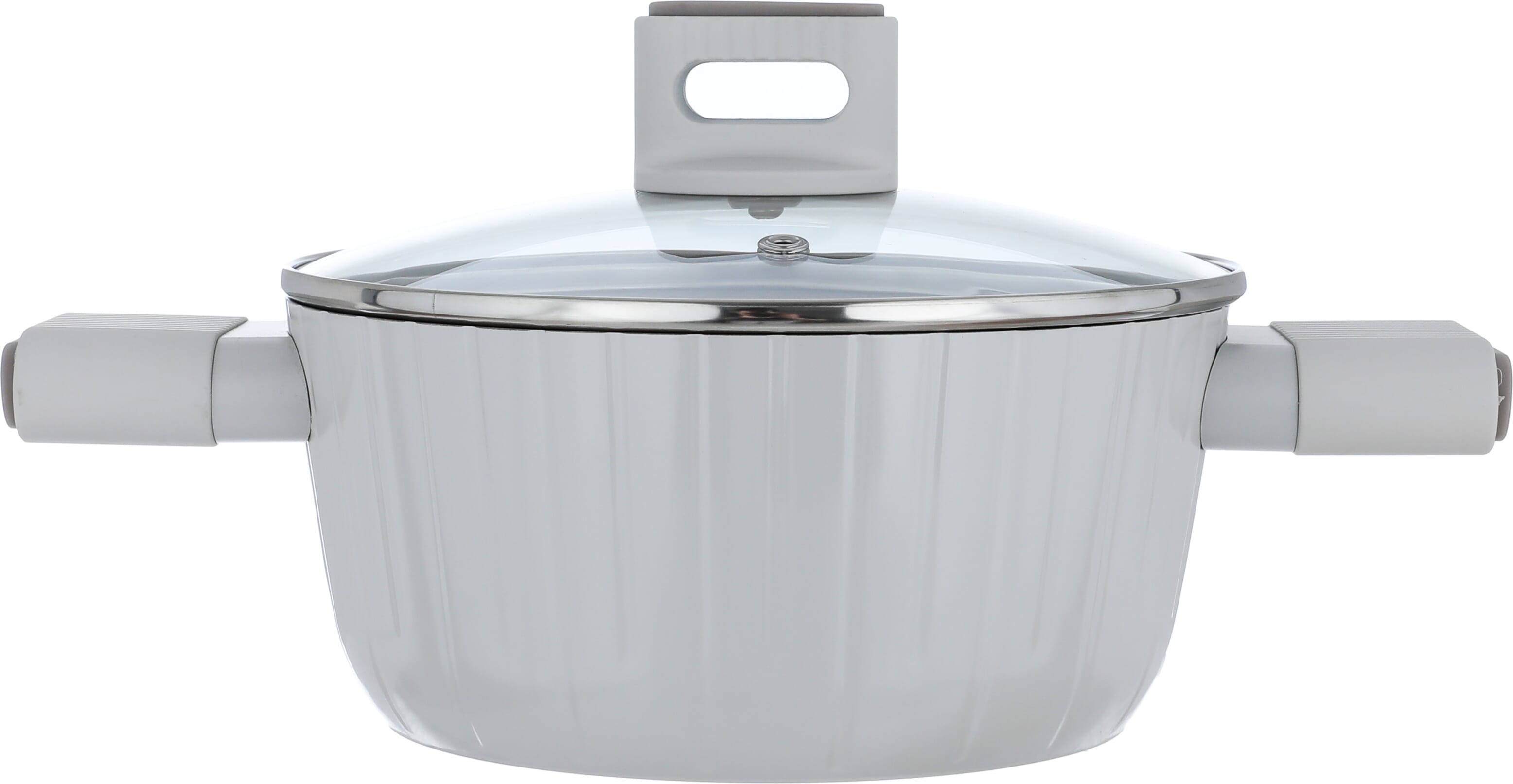 طقم قدور المونيوم بغطاء زجاج روبوست، 7 قطع - بيج product image 2