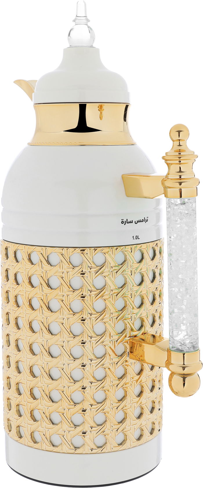 طقم ترامس سارة السيف غاليري، 1/1 لتر، يد كريستال، حافظة داخلية زجاج حراري، هيكل خارجي استيل - لؤلؤي product image 2