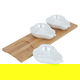 Al Saif Gallery porcelain bowls set, 4 pieces, fruit shape, wooden plate - white product image 2