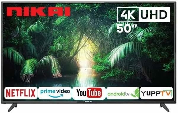 تلفزيون LED سمارت نيكاي، 50 بوصة، 4K UHD، اندرويد، 2 ريموت، UHD50SLED - اسود product image 2
