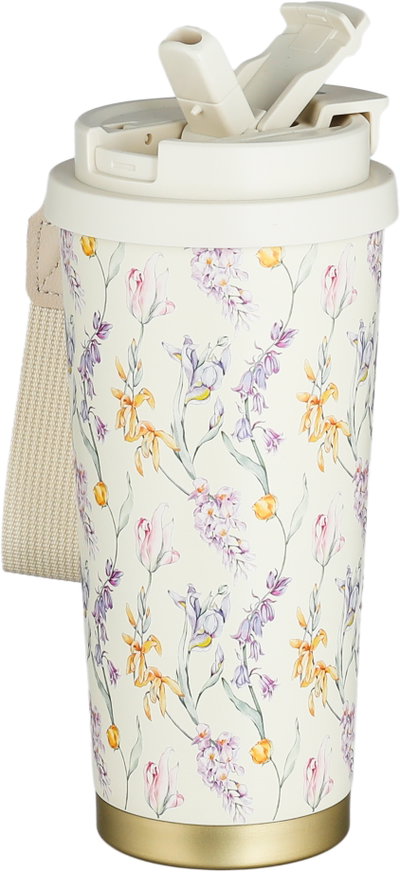 Al Saif Gallery Stainless Steel Insulated Mug, 530ml, Hand Strap, Straw Attachment - Multicolor product image 3