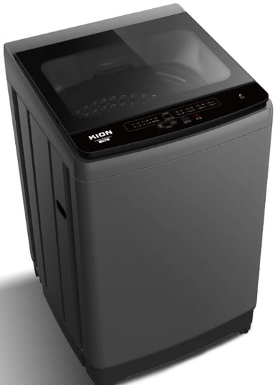 Kion 340-LN-KWM100/2039JW, Automatic Top Load Washing Machine, 10kg, 8 Programs – Dark Gray product image 1