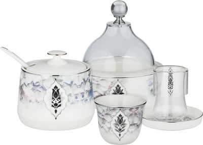 Al Saif Gallery Porcelain Date Sugar Cup Serving Set, 11cm, 29 Pieces - Multicolor product image 1