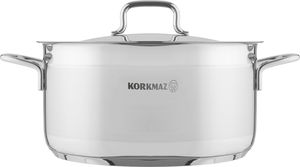 Korkmaz Alpha Stainless Steel Pot, 26 cm, 6.8 Liters - Silver product image