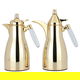 Al Saif Gallery Maimouna thermos set, two pieces, 1/1 liter, thermal glass inner container, steel outer shell - gold product image 1