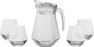 Jake set with Al Saif Gallery glass cups, 5 pieces - transparent product image