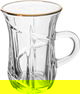 Tea set with max glass handle, with golden font, 6 pieces - transparent product image 2