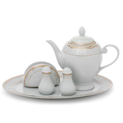 طقم سفرة بورسلان السيف غاليري، 65 قطعة - أبيض product image 5