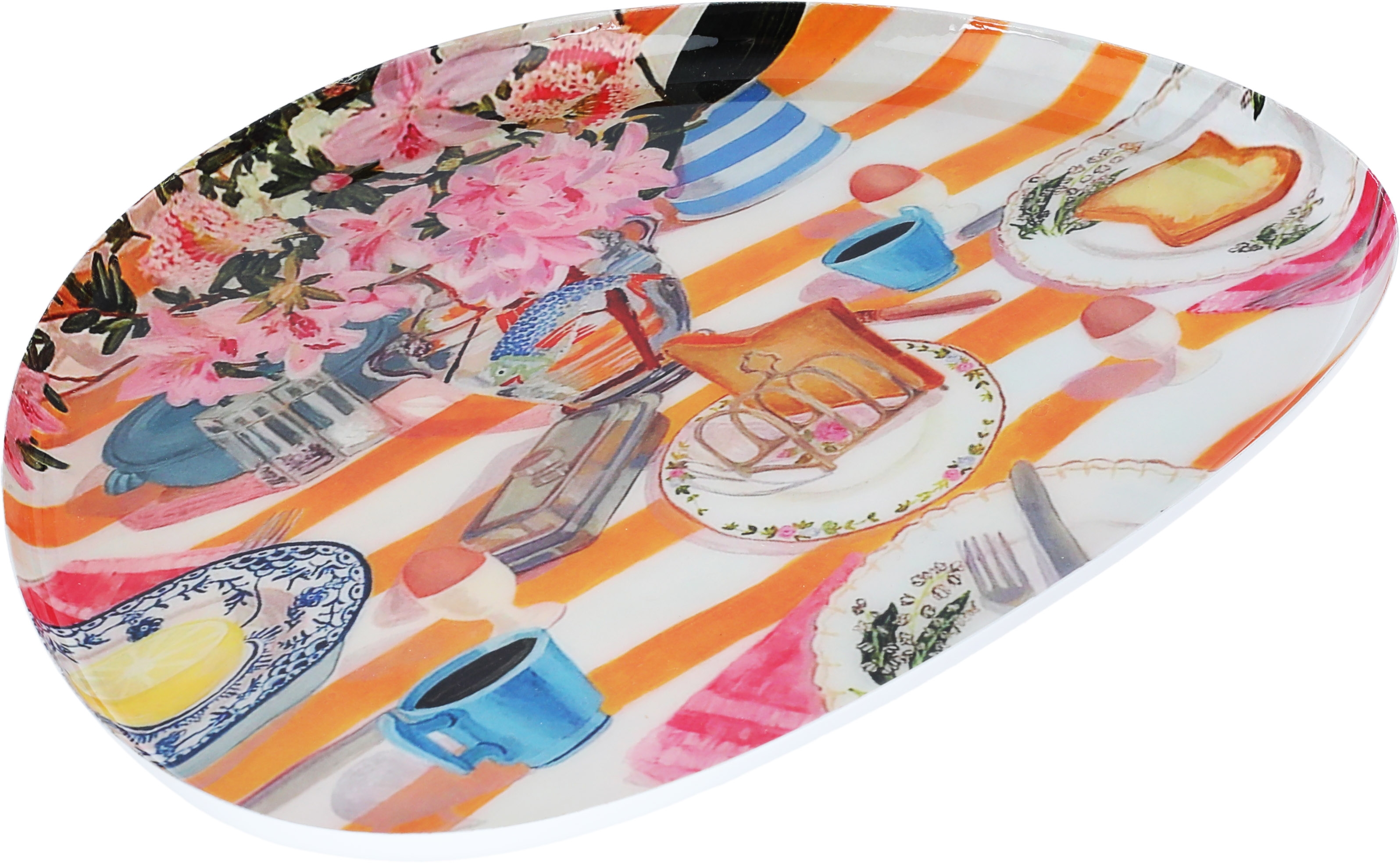 Al Saif Gallery steel serving plate, 1 x 22.5 x 31.5 cm - multi-colored product image 2