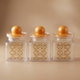 طقم علب بهارات بلاستيك السيف غاليري، بغطاء ذهبي، 3 قطع - شفاف product image 1
