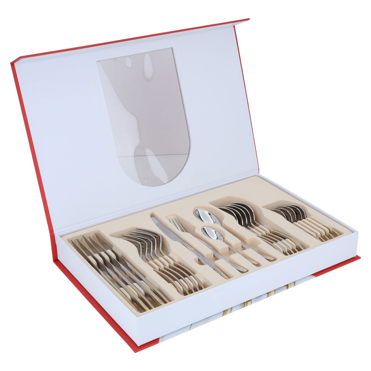 Al Saif Gallery steel spoon set, 24 pieces - silver product image