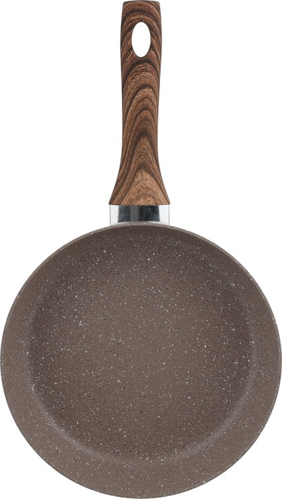 طاوة جرانيت روكي، 28 سم، عميق، يد خشب - بني product image 3