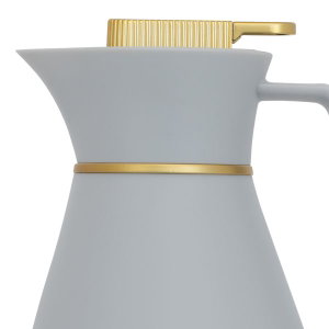 ترمس شيفون زجاج جلوري، حافظة داخلية زجاج، 1 لتر - رمادي فاتح product image 2