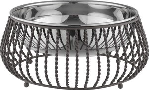 Saif Gallery Steel Serving Bowl, 18x18x9.5 cm - Silver product image