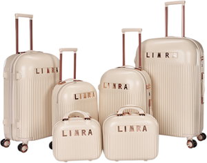 Limra WM-21 ABS Luggage Set, 6 Sizes, 4 Wheels, Combination Lock - Beige product image