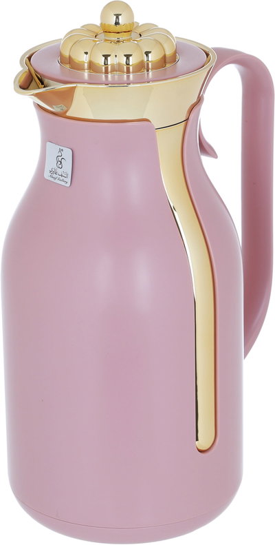 Timeless Rayana Thermos, 1 liter, golden lid, thermal glass inner shell, plastic outer shell - light pink product image 4