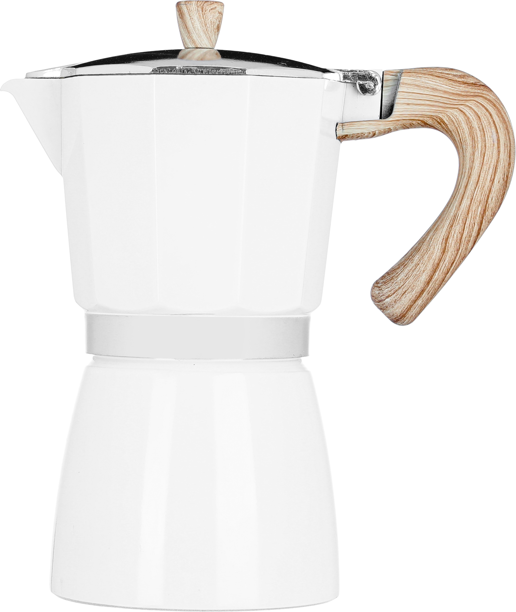 Al Saif Gallery Espresso Coffee Maker, 900 Ml, Wooden Handle - Light Grey product image 1