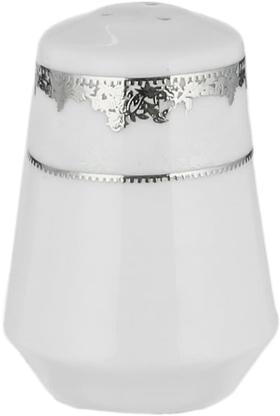 طقم سفرة بورسلان ريدج، 122 قطعة - ابيض فضي product image 14